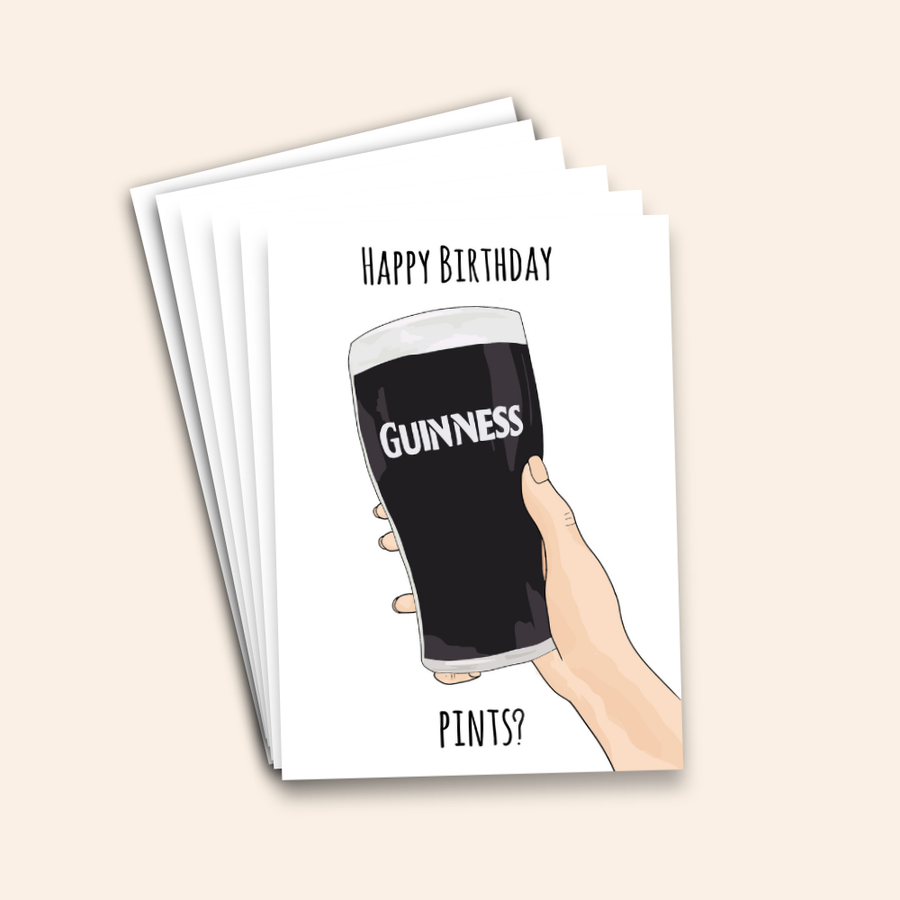 Happy Birthday Pints? Funny Birthday Card Pack