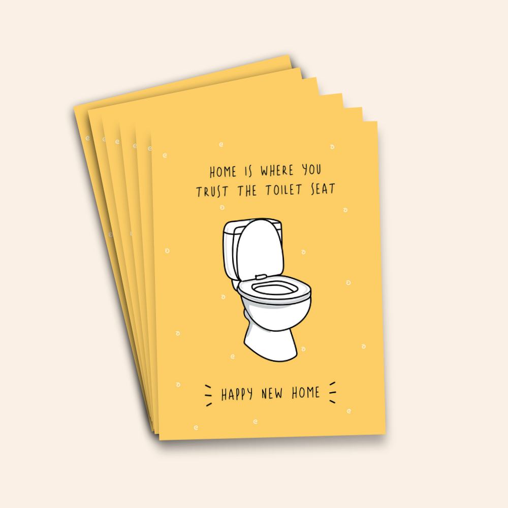Home Is Where You Trust the Toilet Seat New Home Card Pack