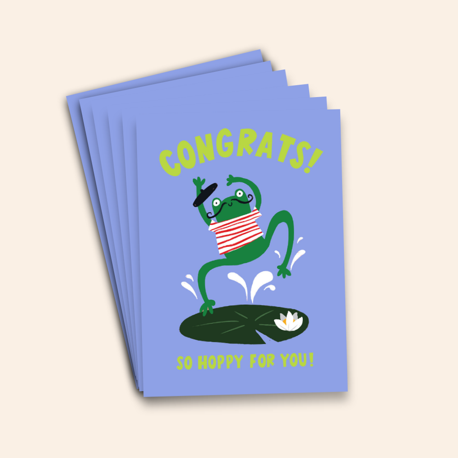 Congrats! So Hoppy for You Frog Card Pack