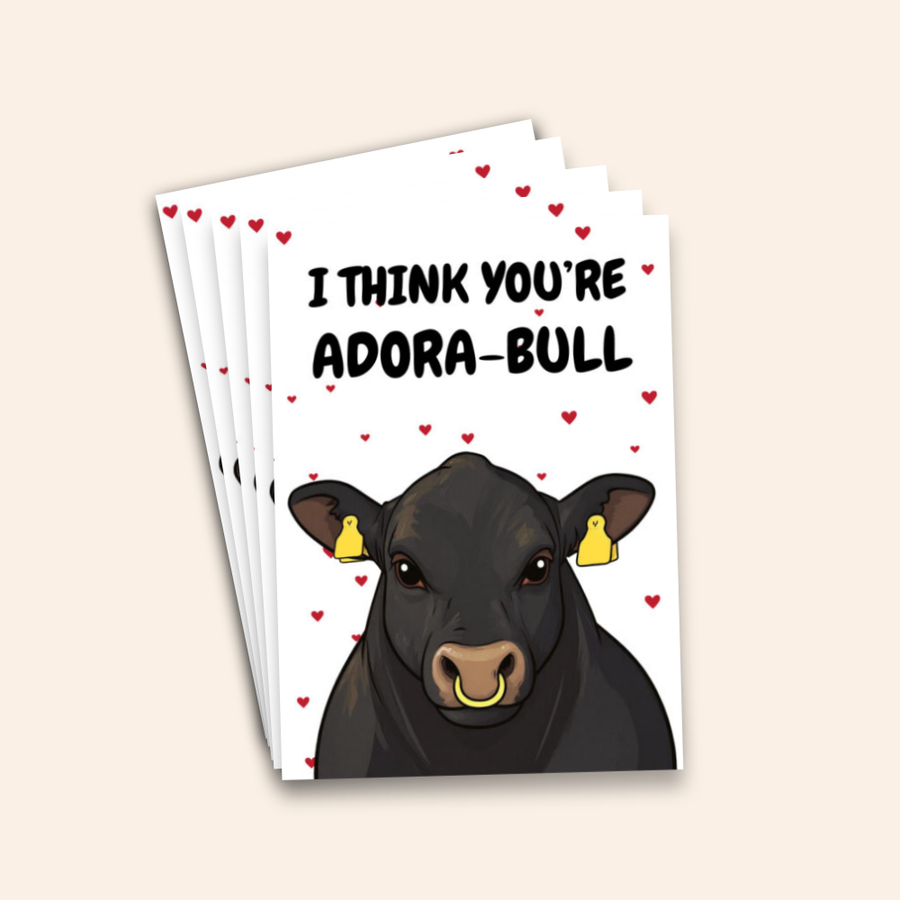 I Think You’re Adora-Bull Greeting Card Pack