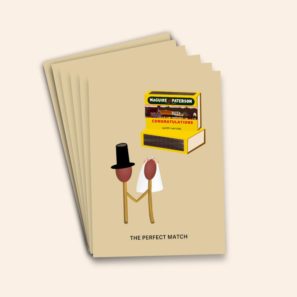 The Perfect Match Funny Wedding Card Pack