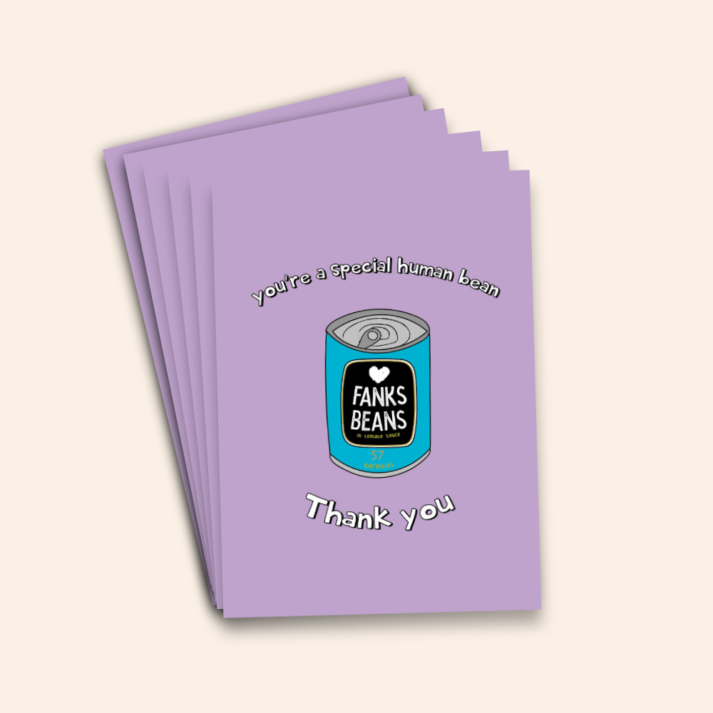You’re a Special Human Bean Thank You Card Pack