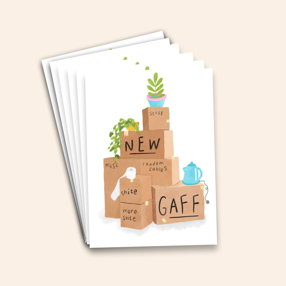 New Gaff Funny Irish New Home Card Pack