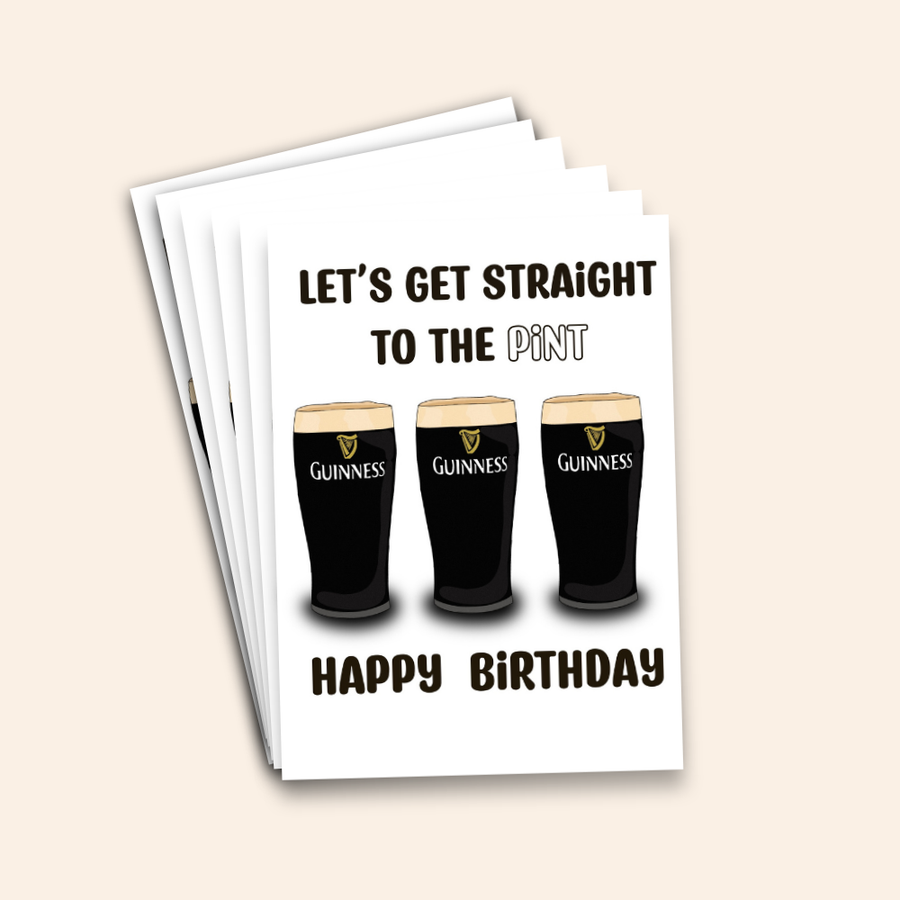 Let’s Get Straight to the Pint Birthday Card Pack