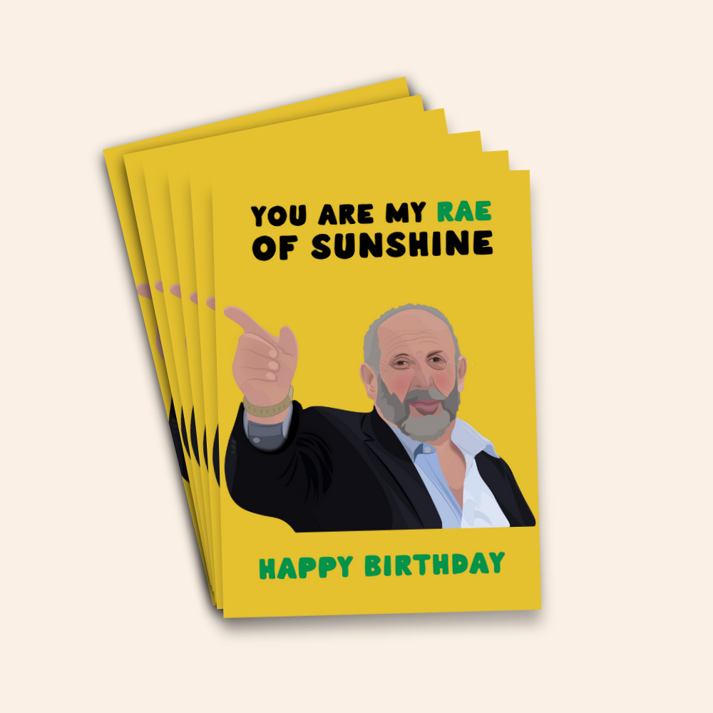 You Are My Rae of Sunshine Funny Birthday Card Pack