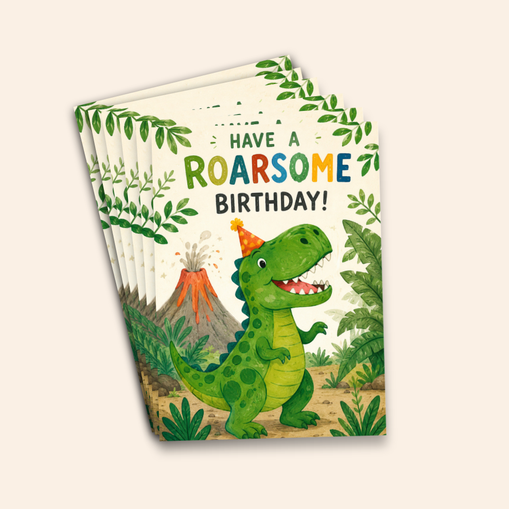 Have a Roarsome Birthday Dinosaur Card Pack