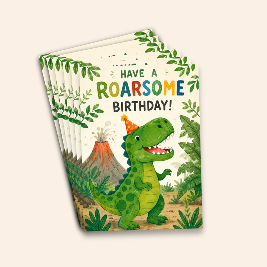 Have a Roarsome Birthday Dinosaur Card Pack