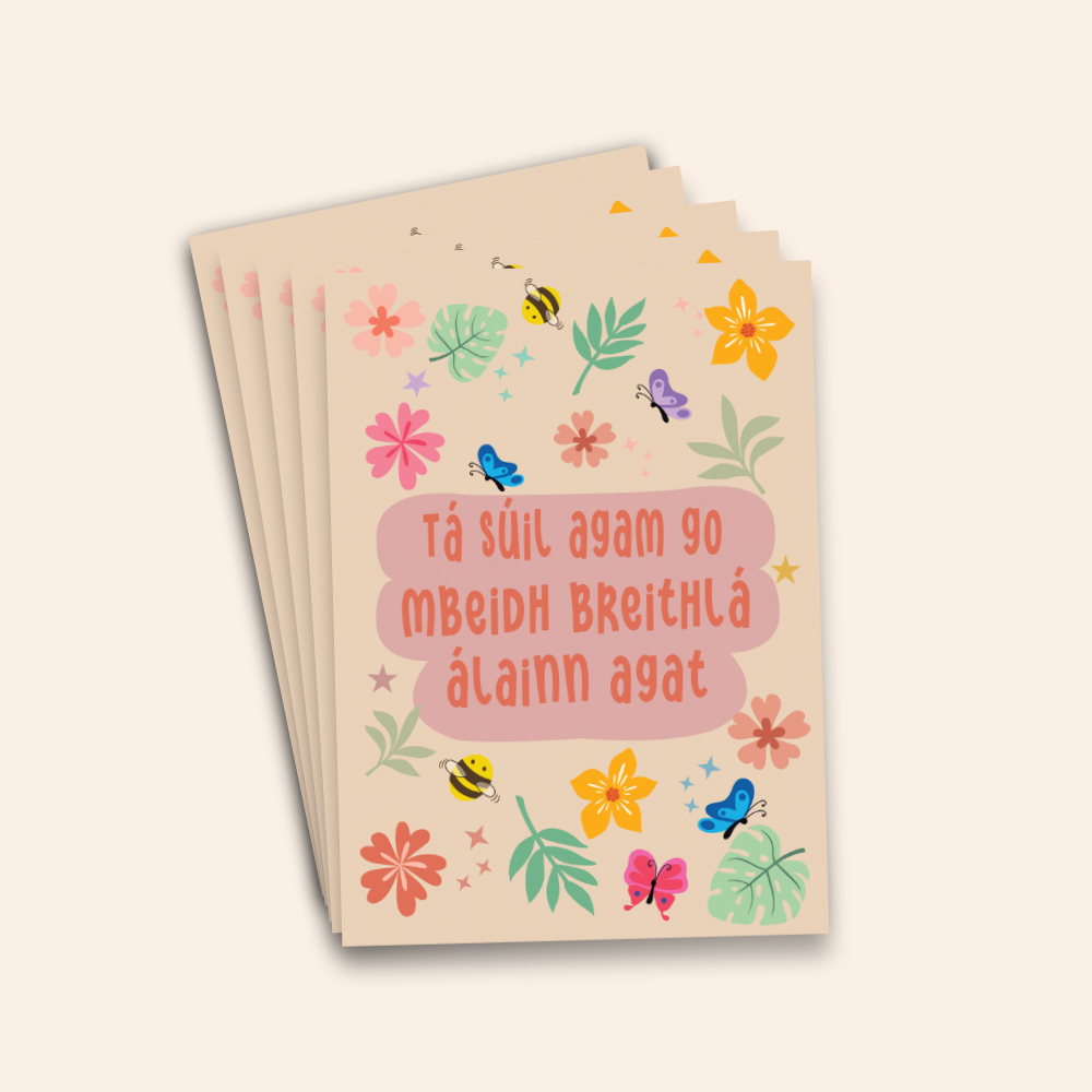 Tá Súil Agam Go Mbeidh Breithlá Álainn Agat Card Pack