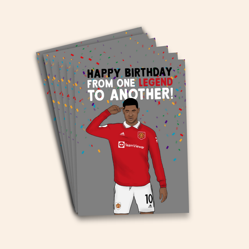 From One Legend to Another Football Birthday Card Pack