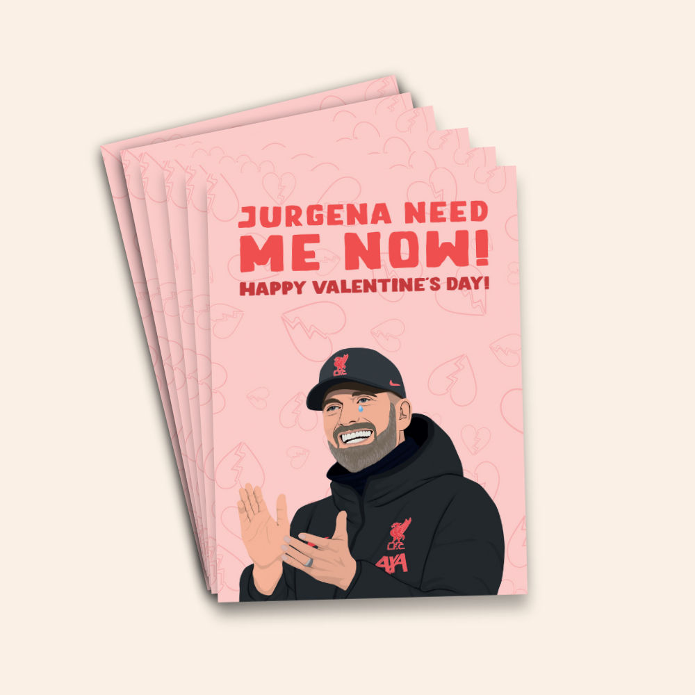 Jurgena Need Me Now Football Valentine’s Card Pack