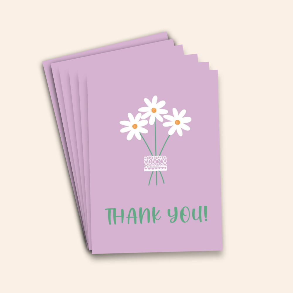 Daisy Bouquet Thank You Card Pack