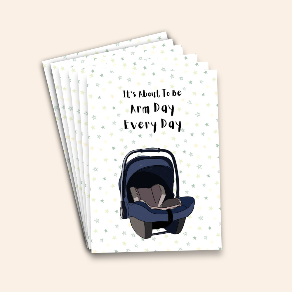 It’s About To Be Arm Day Every Day New Baby Card Pack