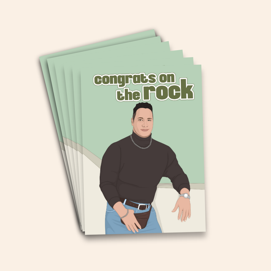 Congrats on the Rock Funny Engagement Card Pack