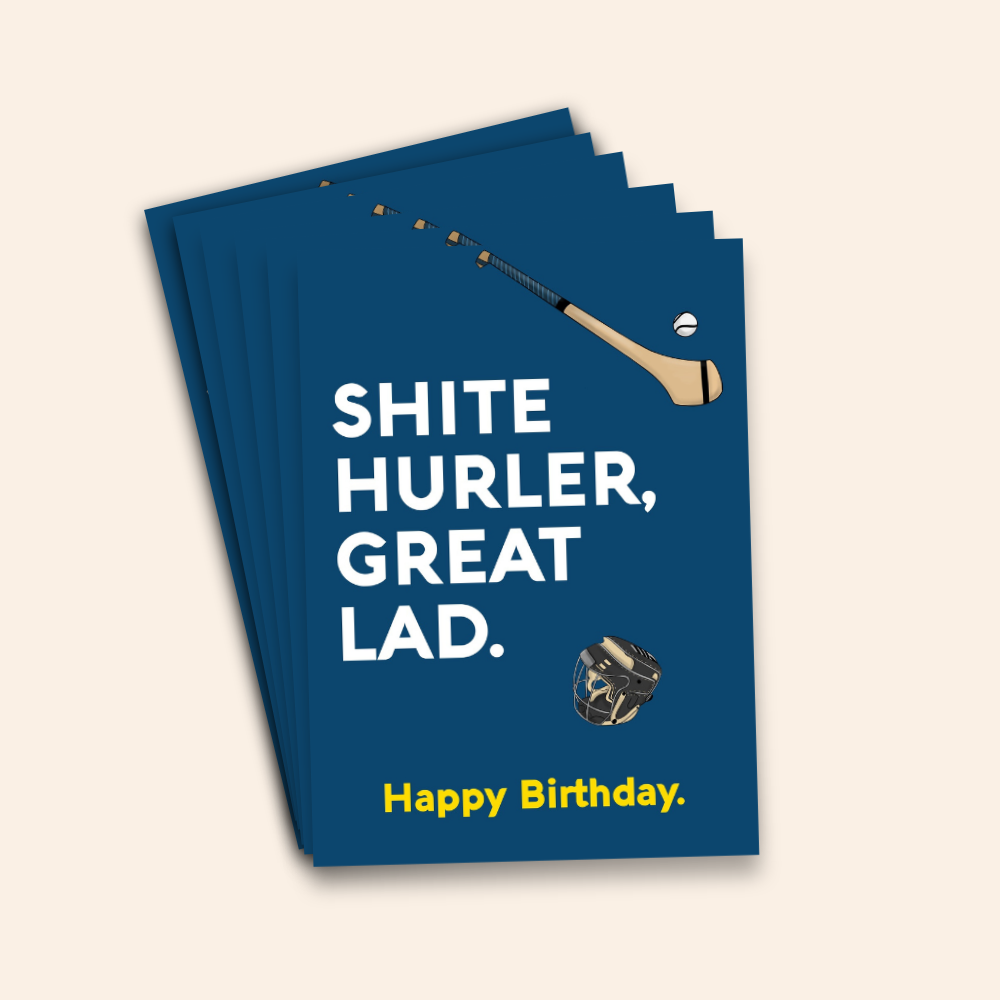 Shite Hurler, Great Lad Funny Birthday Card Pack