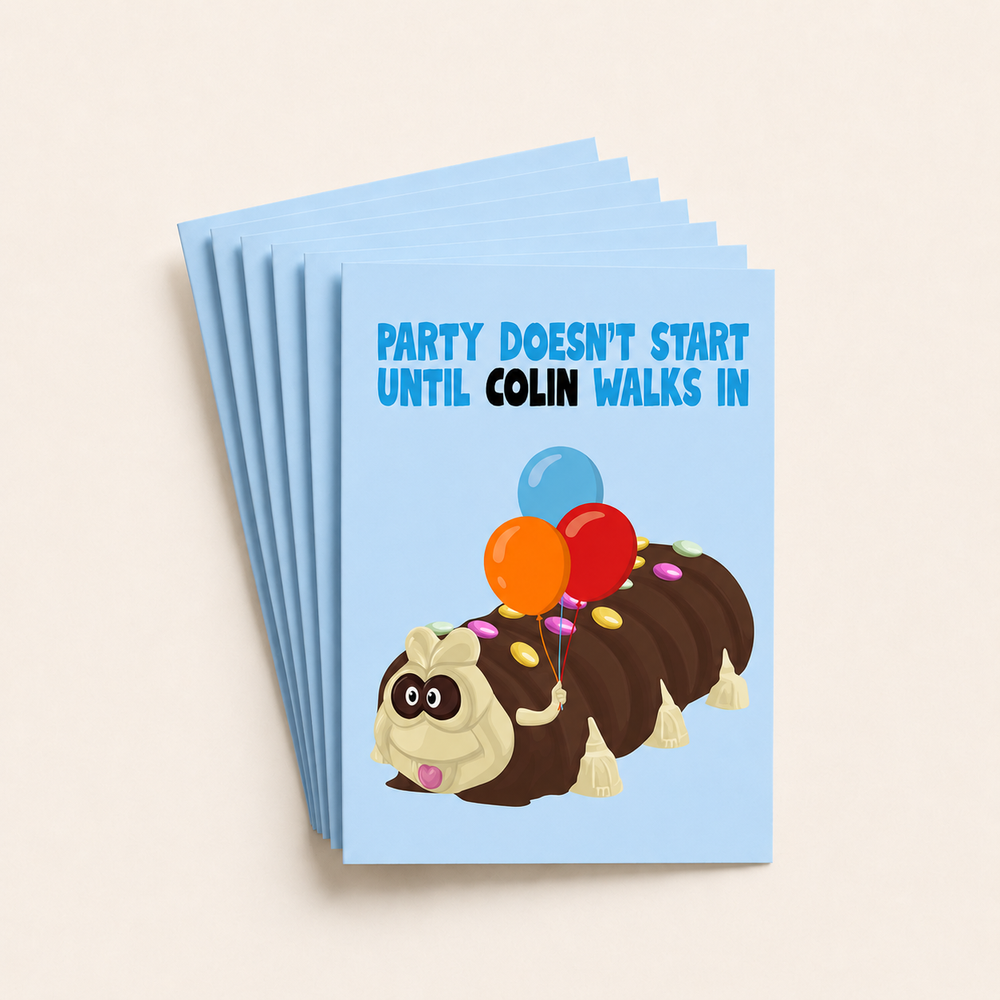 Colin Walks In Birthday Card Pack