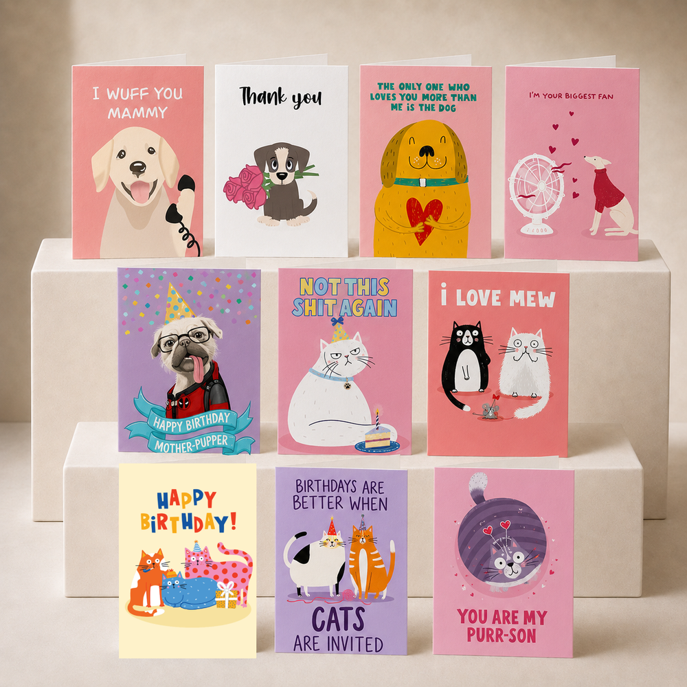 Cats and Dogs Greeting Card Bundle