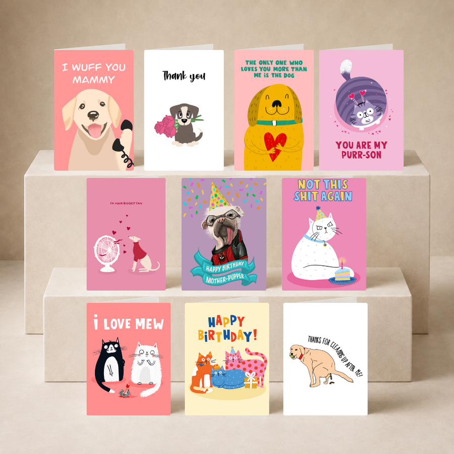 Cats and Dogs Greeting Card Bundle