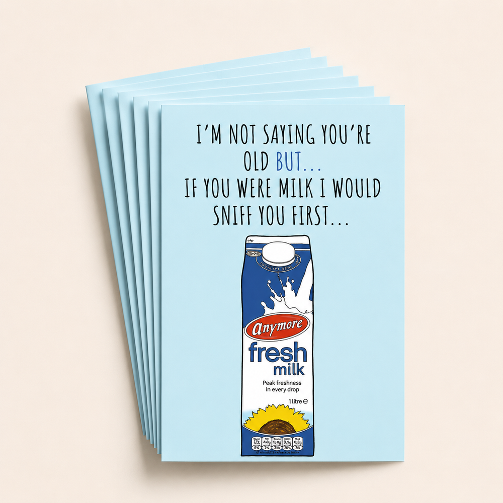 If You Were Milk I’d Sniff You First Birthday Card Pack