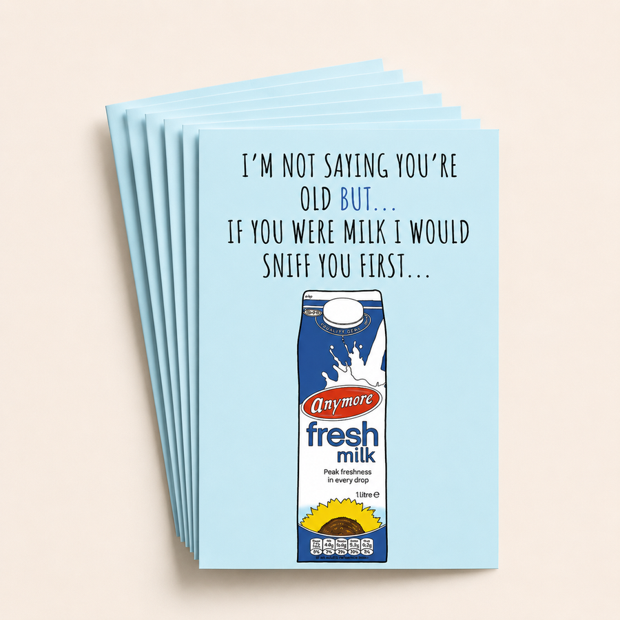 If You Were Milk I’d Sniff You First Birthday Card Pack