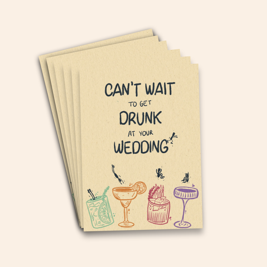 Drunk At Your Wedding - Engagement Card Pack