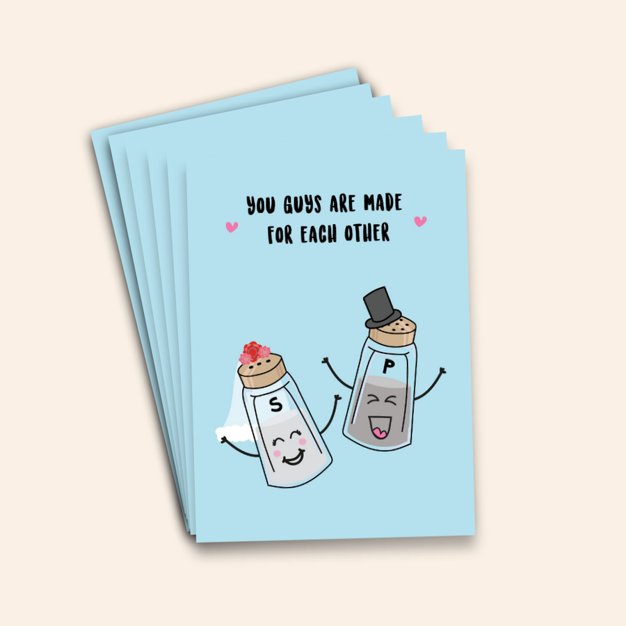 Made For Each Other - Salt and Pepper Wedding Card Pack