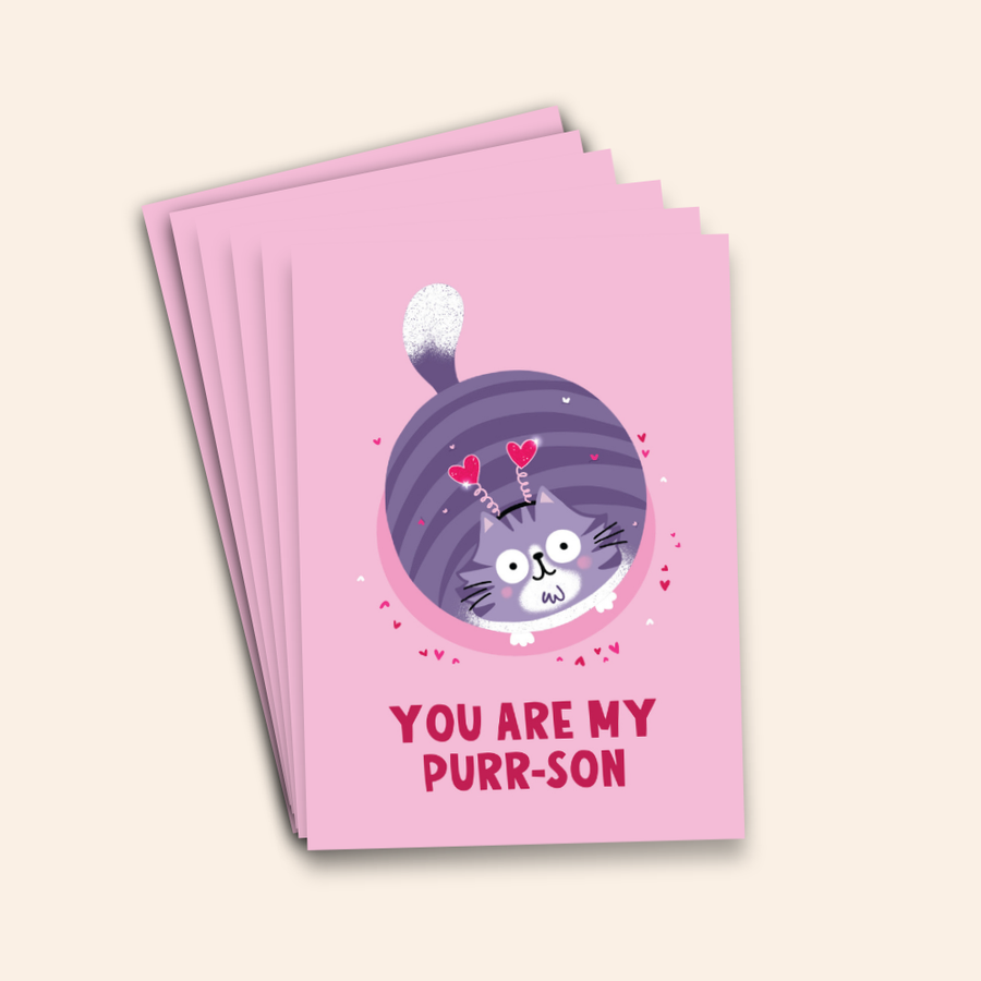 You Are My Purr-son - Cute Cat Card Pack
