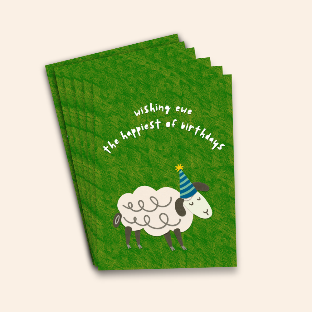 Ewe Birthday Card Pack