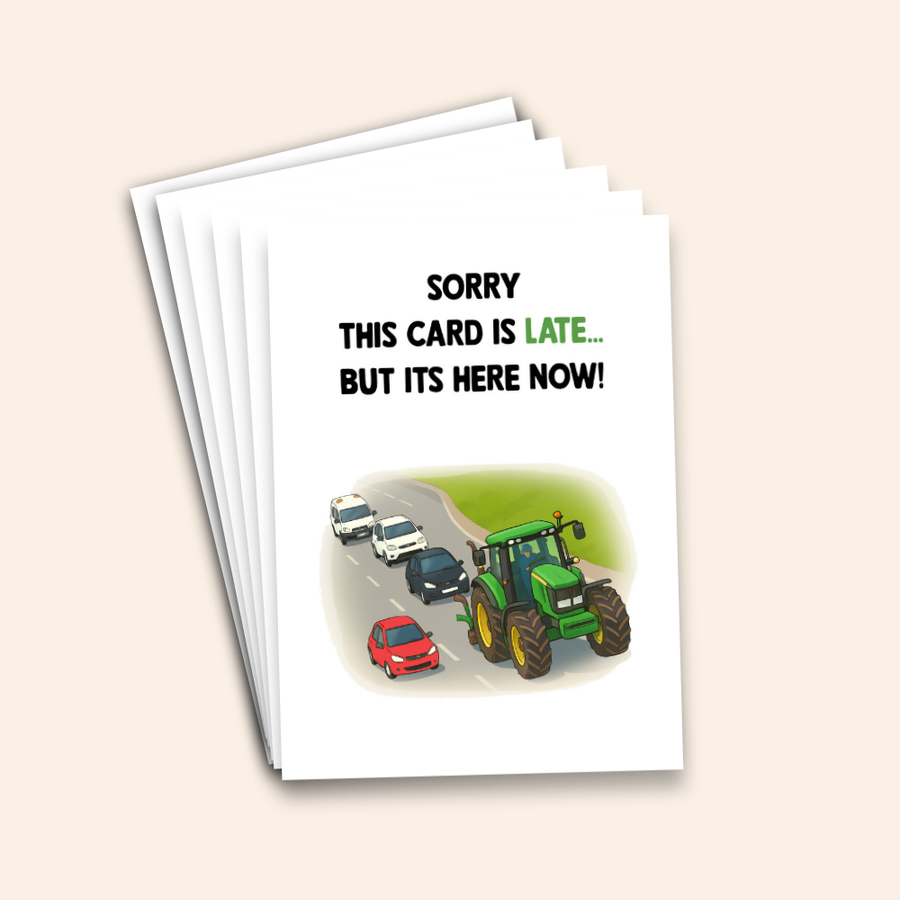 Tractor Traffic - Funny Birthday Card Pack