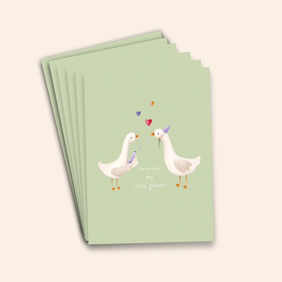 Forever My Silly Goose Cute Love Card Pack