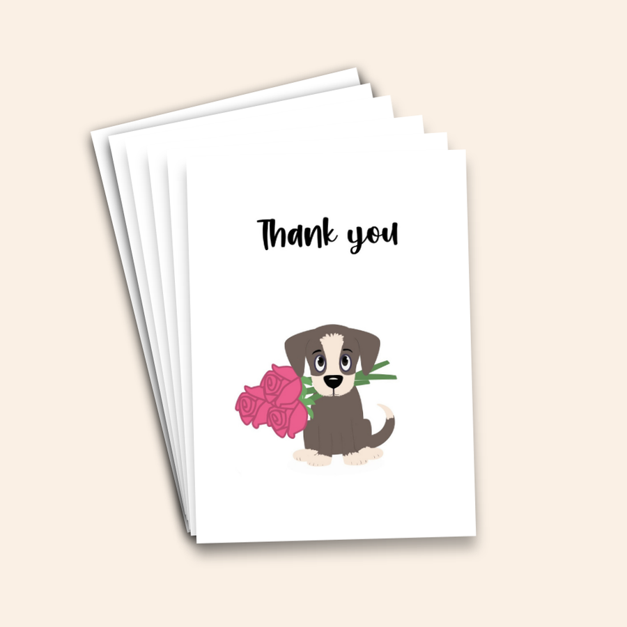 Cute Dog - Thank You Card Pack