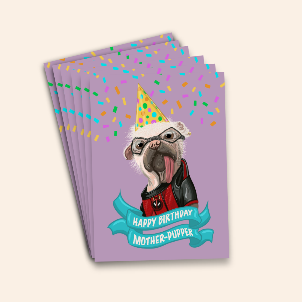 Dogpool! - Deadpool Inspired Birthday Card Pack