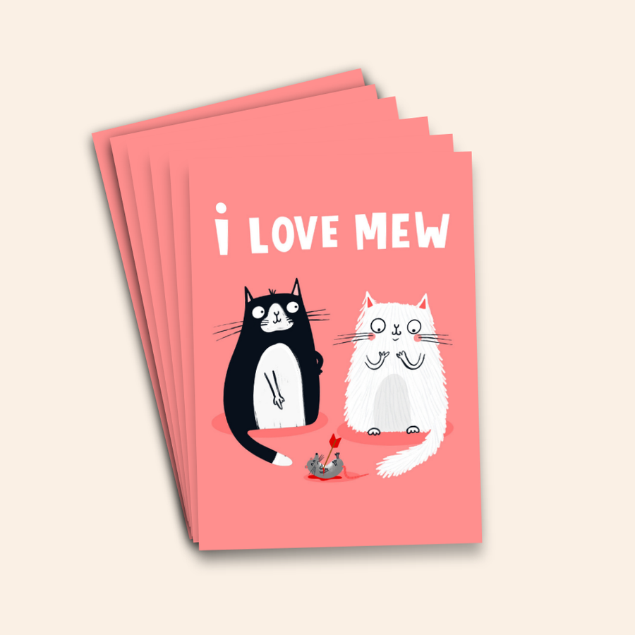I Love Mew - Funny Cat Card Pack