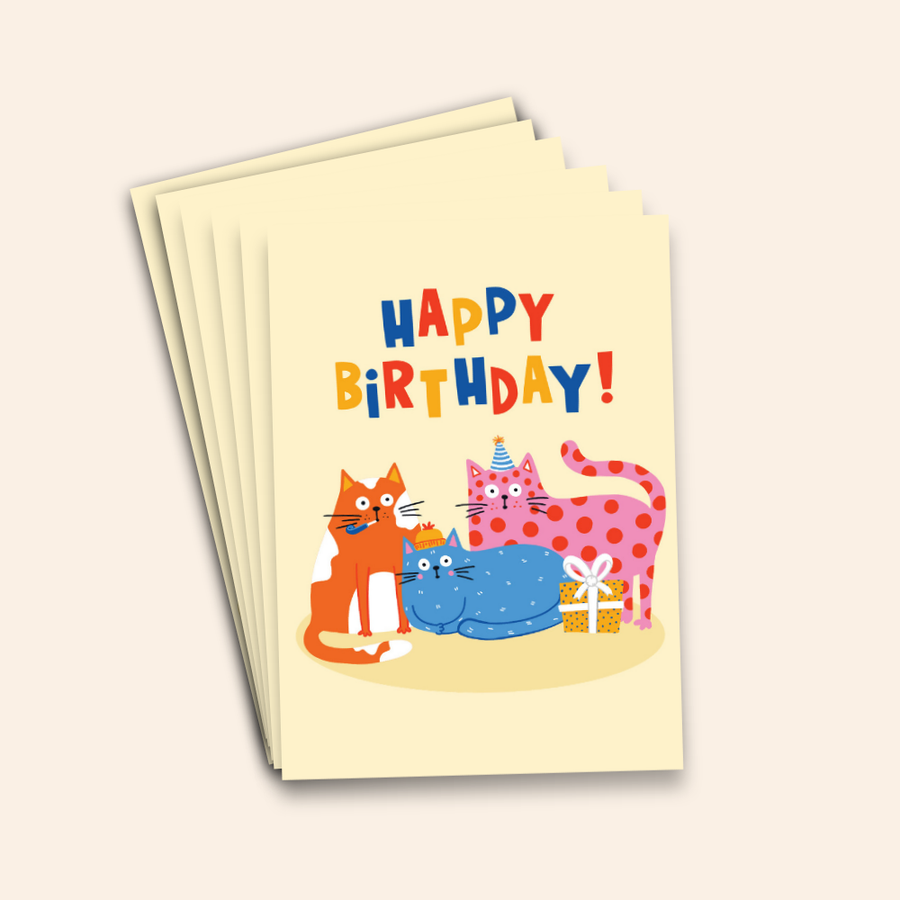 Party Cats - Birthday Card Pack